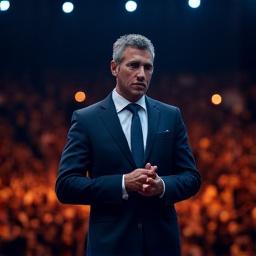 Public speaker on stage